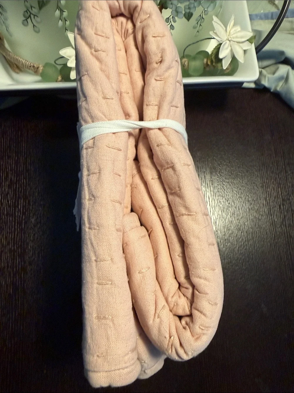 Pottery Barn Pickstitch Euro Sham - Blush 26” x 26”